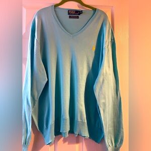 Polo by Ralph Lauren Men's Light Blue Sweater